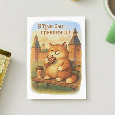 Наш маскот — котик-путешественник — теперь на открытках!  - фото # 1